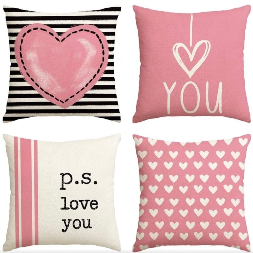 Valentine’s Day Decorative Pillow Covers Set of 4